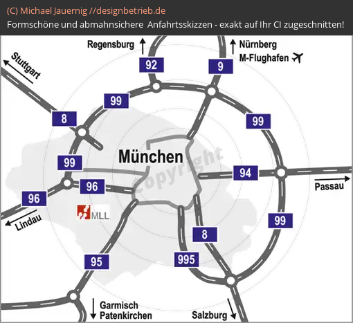 Lageplan München Übersichtskarte MLL Münchner Leukämielabor GmbH (266)