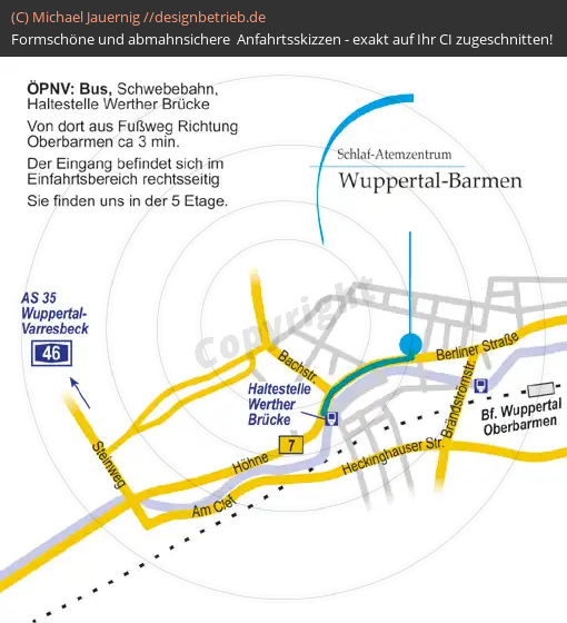 Lageplan Wuppertal-Barmen Schlaf-Atem-Zentrum | Löwenstein Medical GmbH & Co. KG (539)