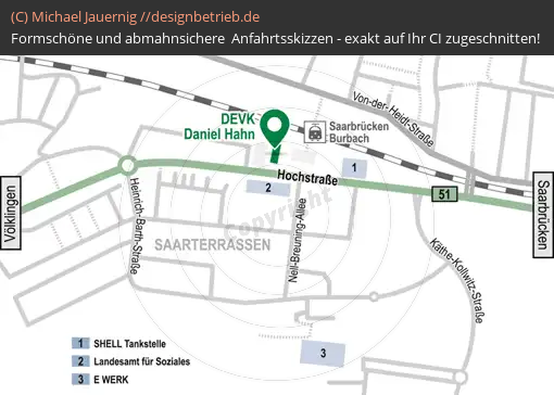 Lageplan Saarbrücken DEVK Daniel Hahn (687)