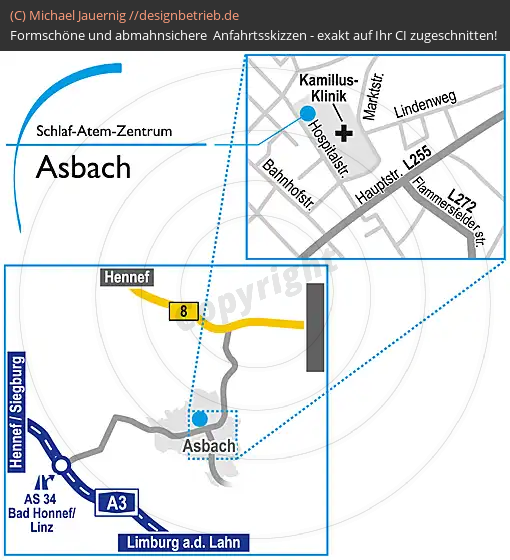 Lageplan Asbach Hospitalstraße Schlaf-Atem-Zentrum | Löwenstein Medical GmbH & Co. KG (747)