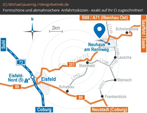 Lageplan Neuhaus am Rennweg Übersichtskarte | Röchling Medical Solutions SE (801)